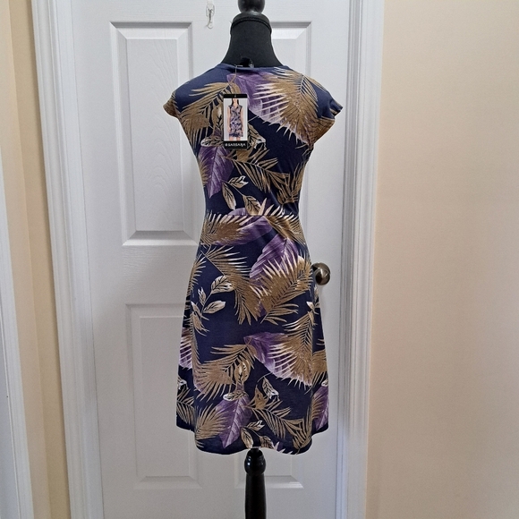 ❤️ NWT Sansara Tropical Print Dress Women's Small Twist Front Sleeveless Dress - Picture 5 of 10